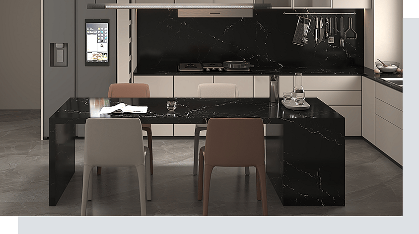 5 Kitchen Design Ideas Using Veined Quartz Countertops 6 Quartz Surfaces PMC2125