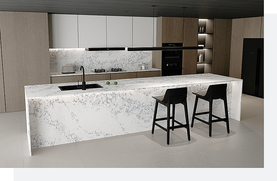The Top 5 Calacatta Quartz Patterns for Luxe Interiors 3 Stone Surfaces PMC2000