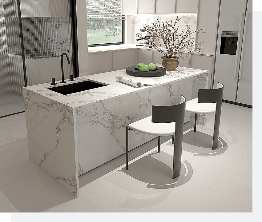 The Top 5 Calacatta Quartz Patterns for Luxe Interiors 5 Stone Surfaces PMC1875GJ