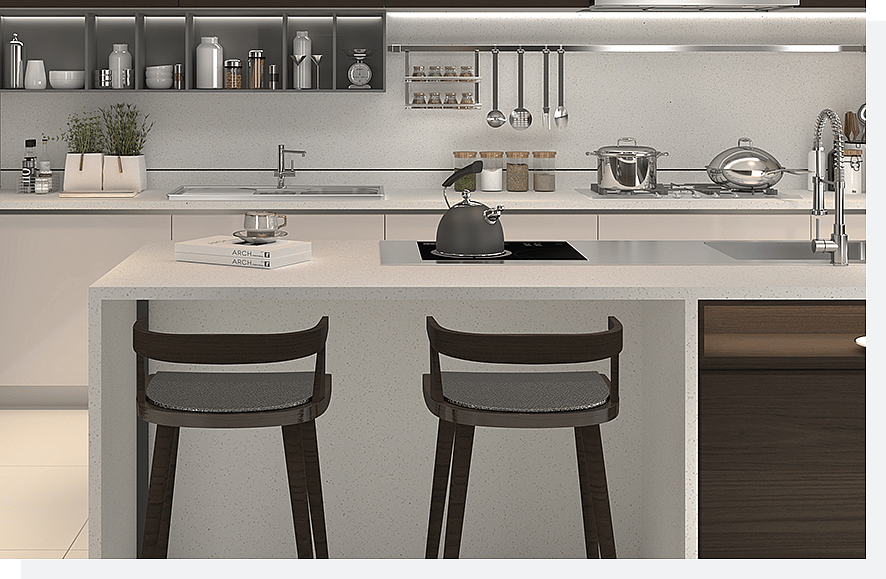 The Top 4 Mixed Grains Quartz Patterns of 2024 2 Stone Surfaces PMQ1333