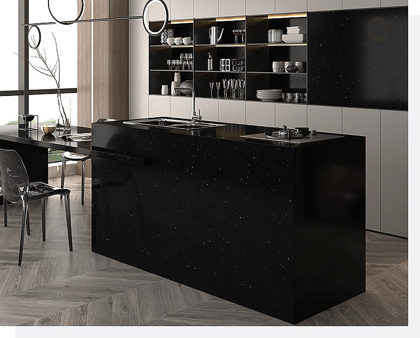 Top 5 Mixed Grains Quartz Designs Dominating Interiors in 2024 5 Stone Surfaces PMQ1241