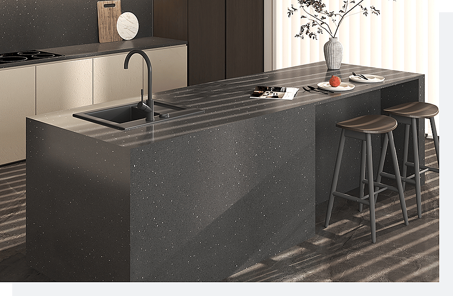 Top 5 Mixed Grains Quartz Designs Dominating Interiors in 2024 6 Stone Surfaces PMQ1119