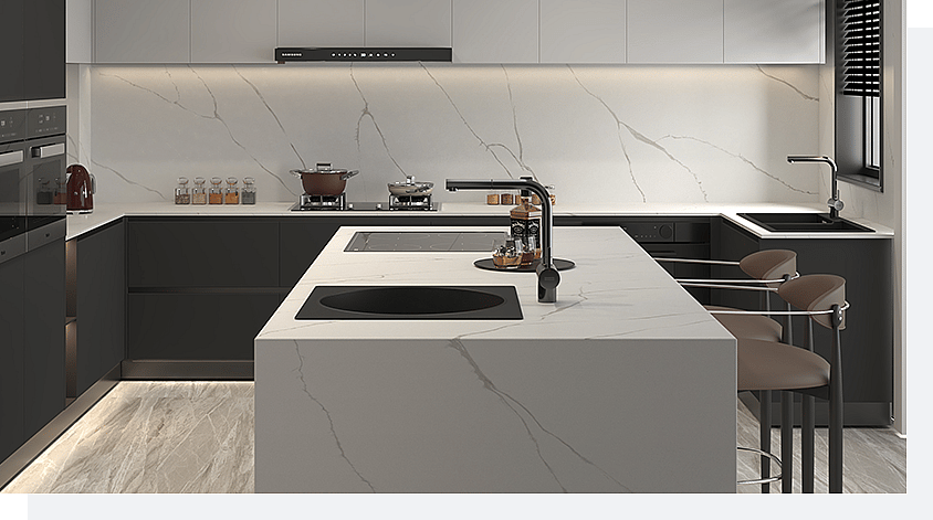 Top 5 Trending Calacatta Quartz Colors and Patterns for Modern Homes 2 Stone Surfaces PMC2034
