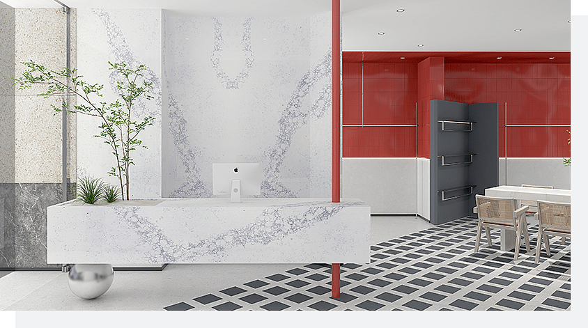 Top 5 Unique Calacatta Quartz Styles 2 Stone Surfaces PMC2405