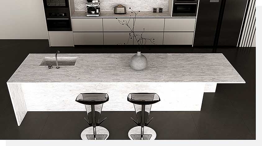 Top 3 Calacatta Quartz Products for a Stunning Kitchen Island 2 Stone Surfaces PMC2555