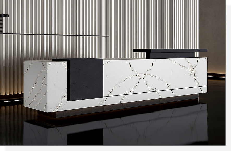 The 3 Best Lightning Calacatta Quartz Options for You 3 Stone Surfaces PMC2152-1