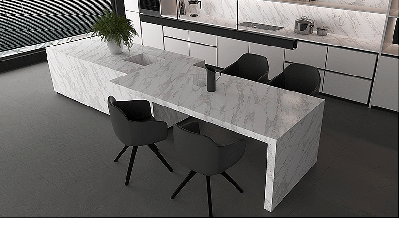 Top 3 Calacatta Quartz Countertops for Luxury Kitchens 2 Stone Surfaces PMC2603