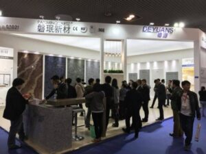 visitors at our booth C3021 at xiamen stone fair