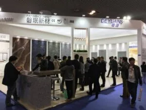 visitors at our booth C3021 at xiamen stone fair