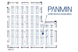 PANMIN's Booth Layout in Hall 8, Booth H4 at Marmomac